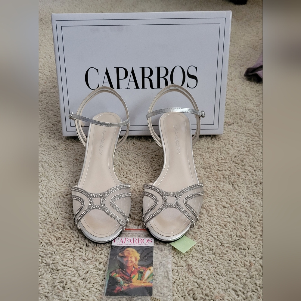 Caparros-Silver Metalic (Hilton) 1.5 inch shoes 9M